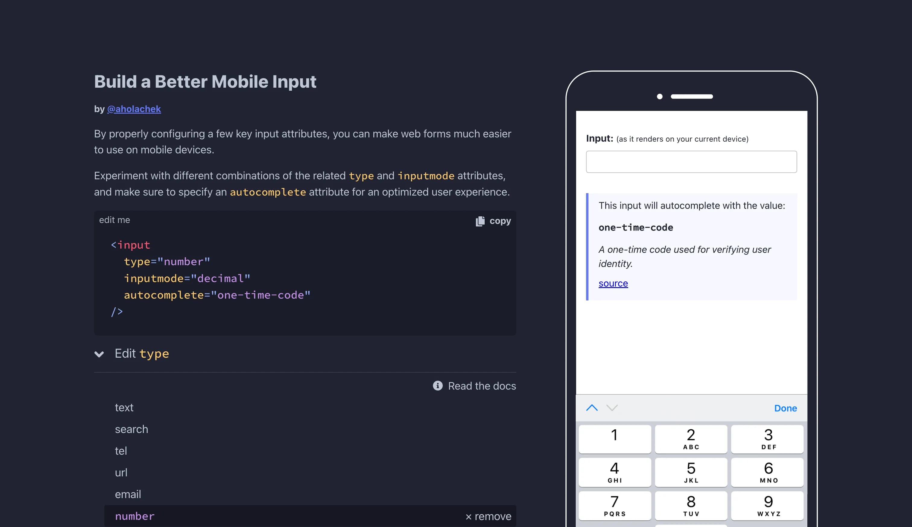 Build a Better Mobile Input