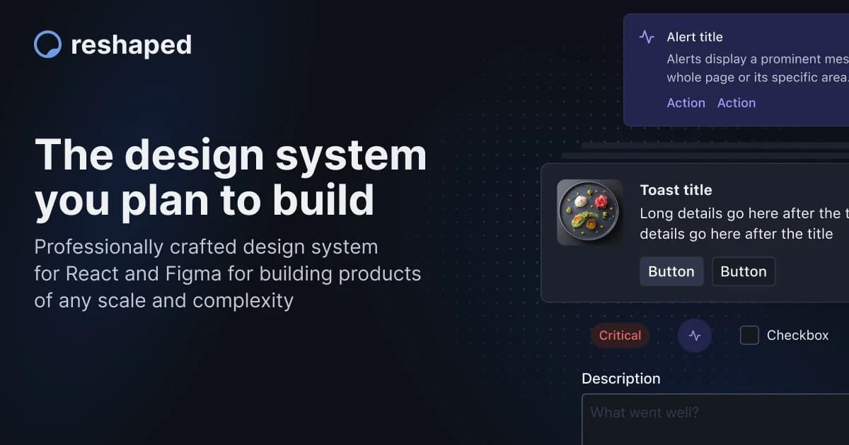 Design system built for your scale with React and Figma