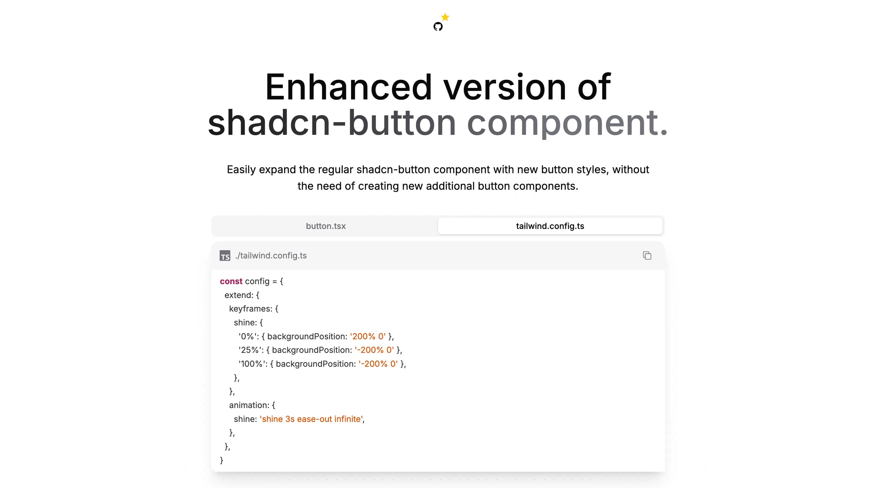 Enhanced shadcn-button