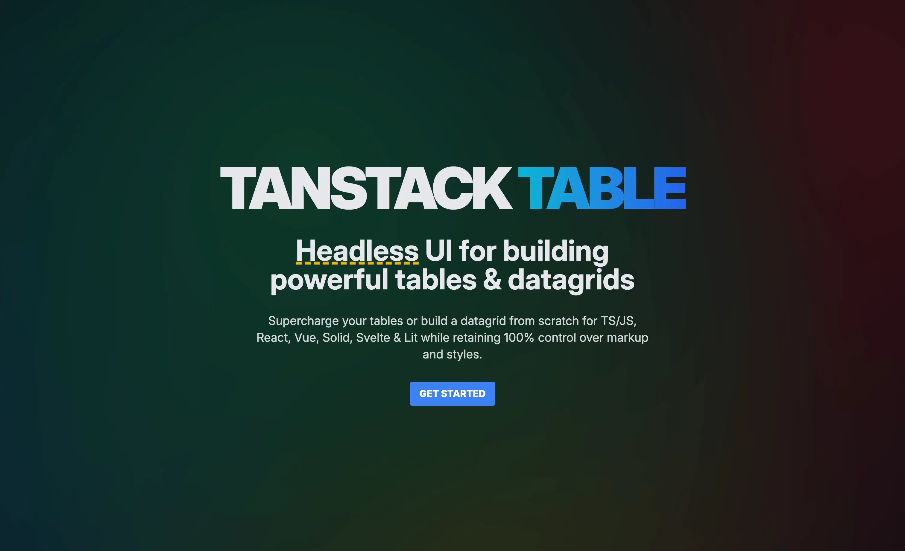 TanStack Table