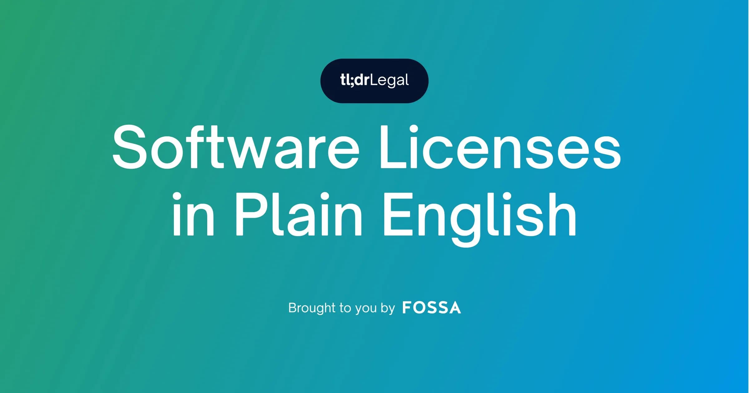 Software Licenses in Plain English