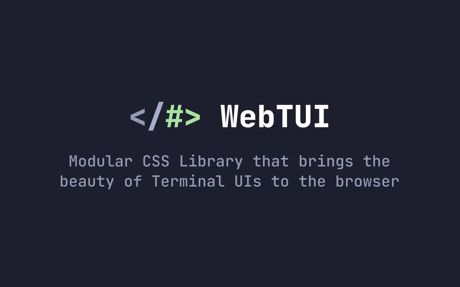 WebTUI